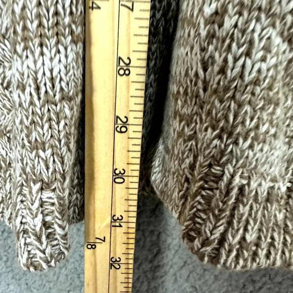 Laura Scott Cardigan Womens Small Brown Fisherman Cable Knit‎ Toggle Academia - Picture 5 of 8